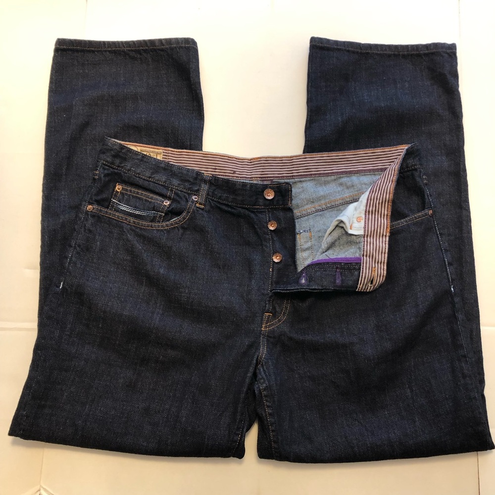 TED BAKER The Well Kneaded Jean Button Fly Dark Wash Jeans Size 40